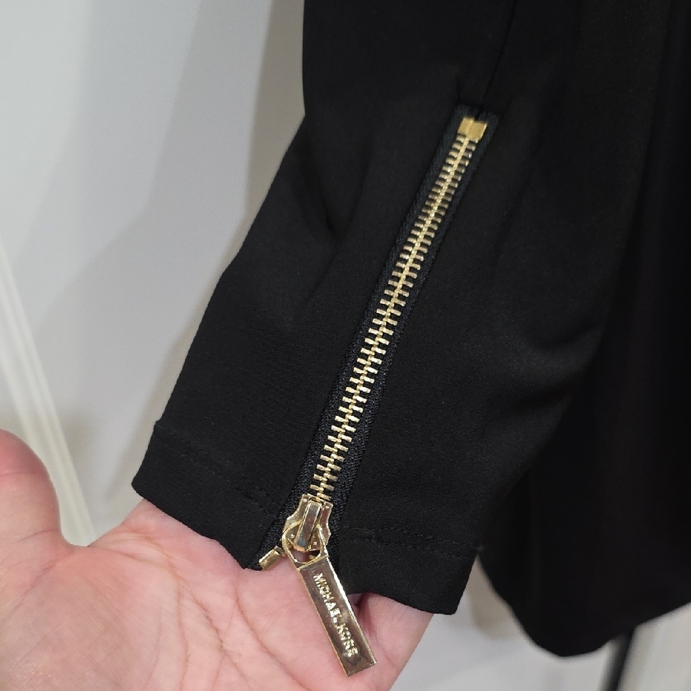 Michael Kors Black Draped Blouse - Picture 3 of 4
